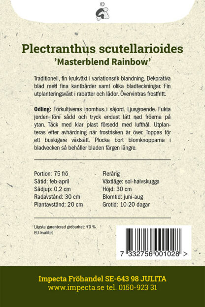 Frö Masterblend Rainbow baksida