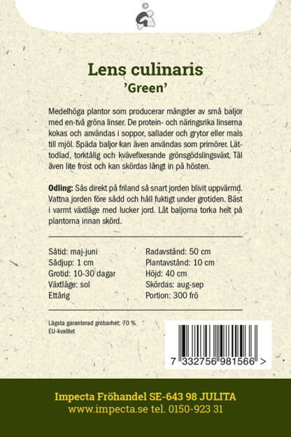 Frö Green baksida